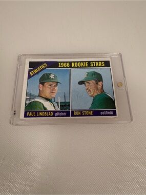 Topps 1966 Kansas City Athletics Rookie Stars Baseball Card Green, Blue, Yellow